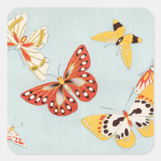  japans vlinders print vierkante sticker