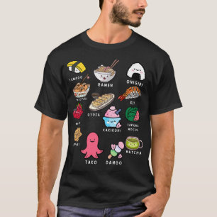 Japans voedsel Ramen Wasabi Tamago Kawaii Ota T-shirt