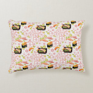 Japans voedsel: Sushi Pattern 2 Decoratief Kussen