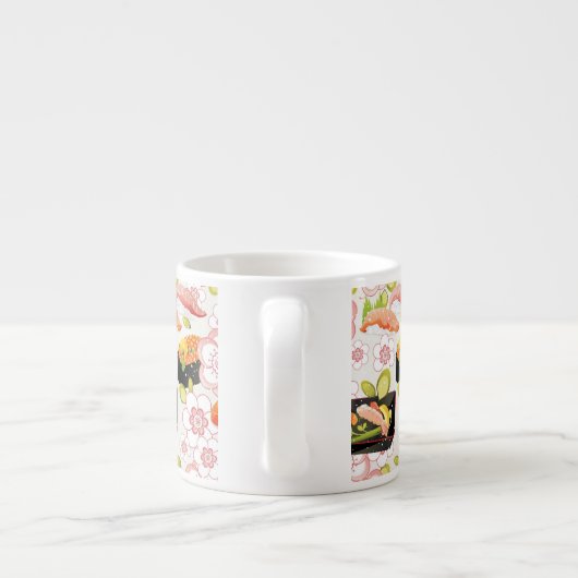 Japans voedsel: Sushi Pattern 2 Espresso Kop (Achterkant)