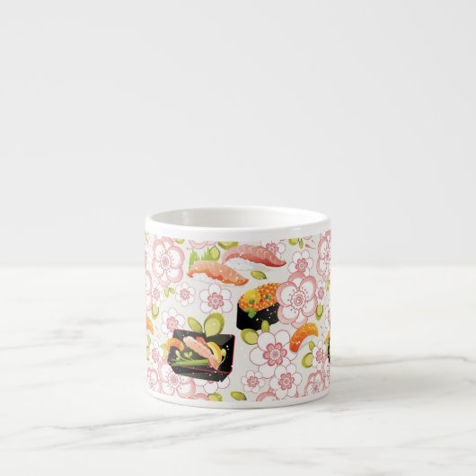 Japans voedsel: Sushi Pattern 2 Espresso Kop (Voorkant)