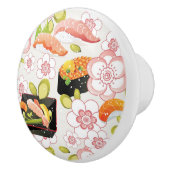 Japans voedsel: Sushi Pattern 2 Keramische Knop (Rechts)