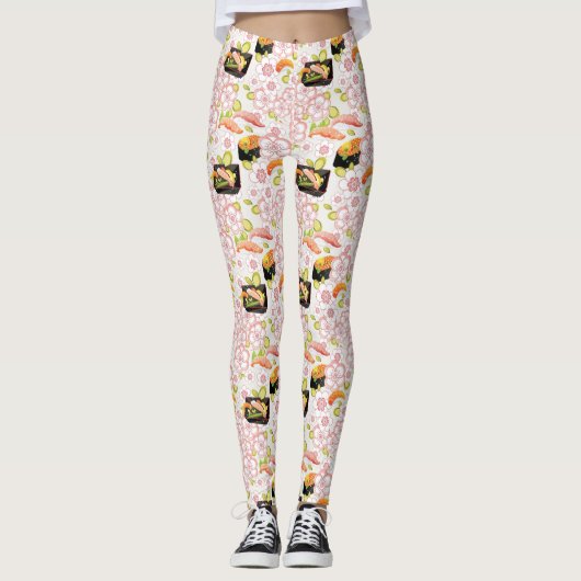 Japans voedsel: Sushi Pattern 2 Leggings (Voorkant)
