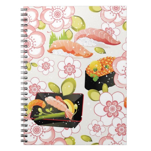 Japans voedsel: Sushi Pattern 2 Notitieboek (Voorkant)