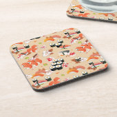 Japans voedsel: Sushi Pattern 3 Bier Onderzetter (Linkerzijde)