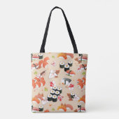 Japans voedsel: Sushi Pattern 3 Draagtas (Achterkant)