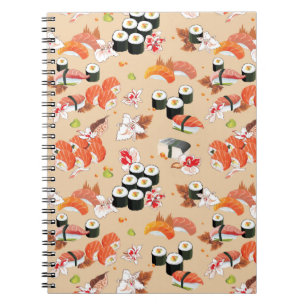 Japans voedsel: Sushi Pattern 3 Notitieboek