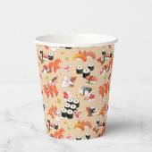 Japans voedsel: Sushi Pattern 3 Papieren Bekers (Links)