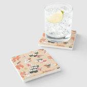 Japans voedsel: Sushi Pattern 3 Stenen Onderzetter (Zijkant)