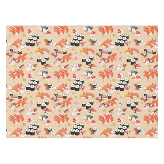 Japans voedsel: Sushi Pattern 3 Tafelkleed (Voorkant (Horizontaal))