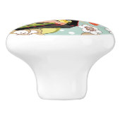 Japans voedsel: Sushi Pattern 4 Keramische Knop (Zijkant)