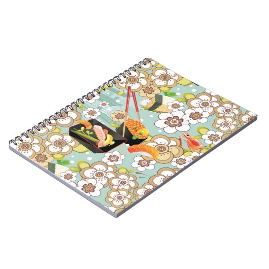 Japans voedsel: Sushi Pattern 4 Notitieboek (Linkerzijde)