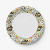 Japans voedsel: Sushi Pattern 4 Papieren Bordje (Voorkant)