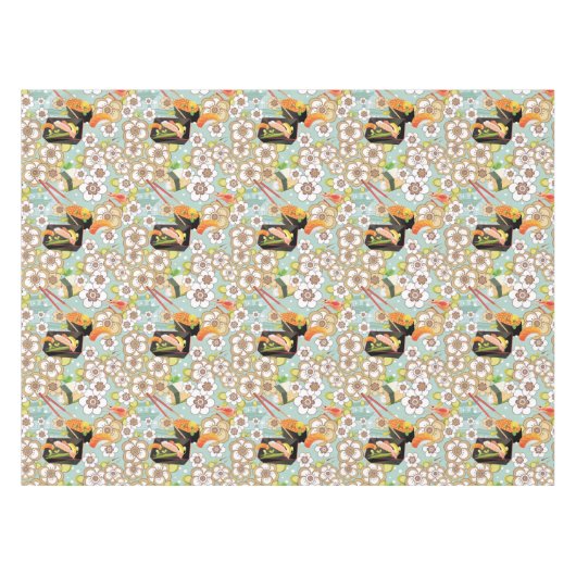 Japans voedsel: Sushi Pattern 4 Tafelkleed (Voorkant (Horizontaal))