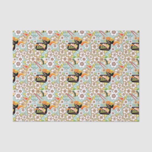 Japans voedsel: Sushi Pattern 4 Tissuepapier (Voorkant)