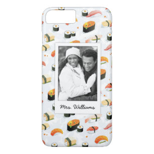 Japans voedsel   Sushi Pattern   Foto toevoegen iPhone 8 Plus / 7 Plus Hoesje