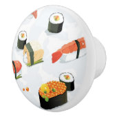 Japans voedsel: Sushi Pattern Keramische Knop (Rechts)