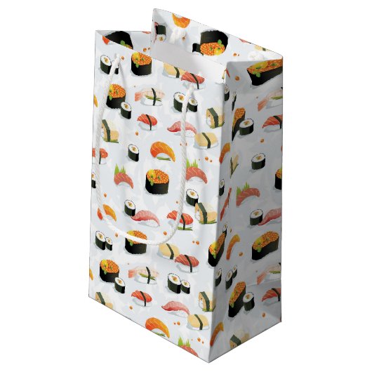 Japans voedsel: Sushi Pattern Klein Cadeauzakje (Achterkant Gekanteld)