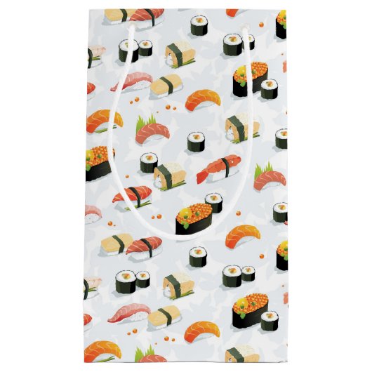 Japans voedsel: Sushi Pattern Klein Cadeauzakje (Voorkant)