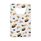 Japans voedsel: Sushi Pattern Kredietkaart Flessenopener (Voorkant)
