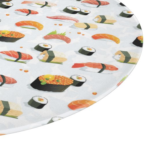 Japans voedsel: Sushi Pattern Snijplank (Hoek)