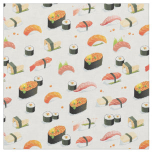 Japans voedsel: Sushi Pattern Stof