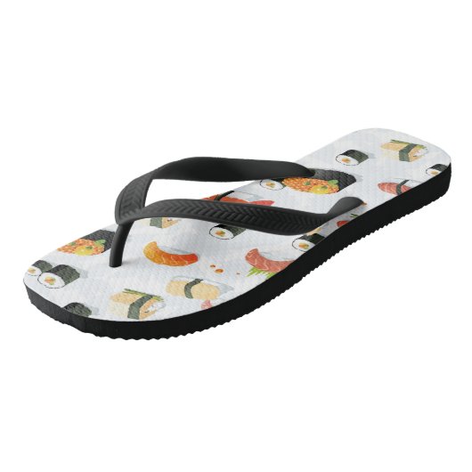 Japans voedsel: Sushi Pattern Teenslippers (Schuin)