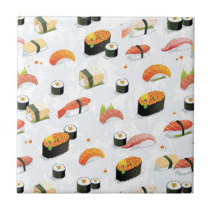 Japans voedsel: Sushi Pattern Tegeltje