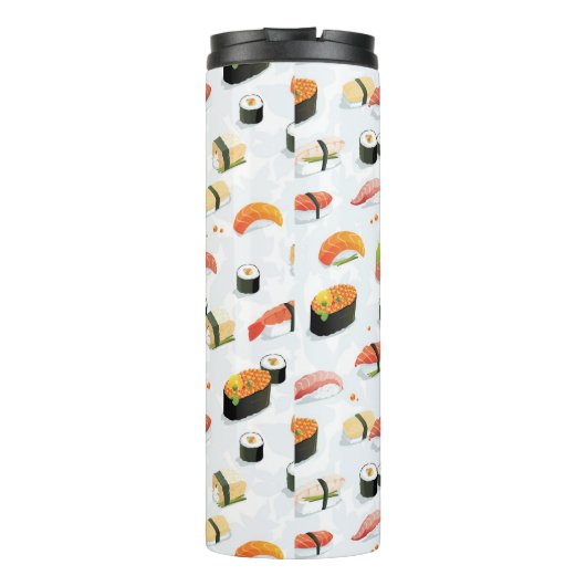 Japans voedsel: Sushi Pattern Thermosbeker (Achterkant)