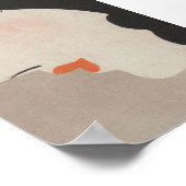 Japans Vrouw Portret Kunst Poster (Hoek)