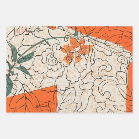  Japans Vrouw Vogels Decoupage Inpakpapier Vel (Voorkant 2)