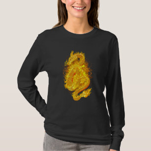 Japans vuur draak droevig esthetische edgy streetw t-shirt