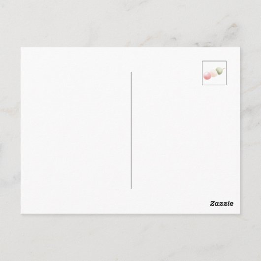 Japans Wagashi Pattern Briefkaart (Achterkant)