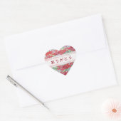 Japans Washi Art Rode Bloemen "Dank u" Hart Hij Hart Sticker (Envelop)