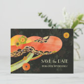 Japans washuwelijk sparen de datumuitnodigingen save the date (Staand voorkant)