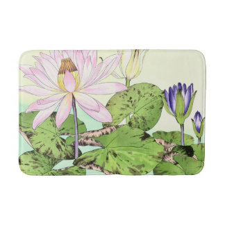 Japans water Lily Bloom Badmat