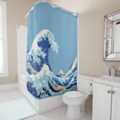 Japans Wave Japandi Japan zee Douchegordijn (In situ)