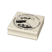 Japans Wave Ronde Familienaam Retouradres Rubberstempel (Stempel)