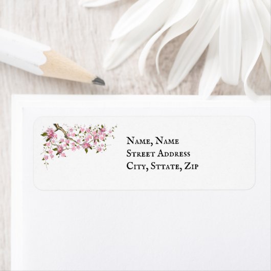 Japans weddenschap BlossomReturn-adreslabel Etiket (Insitu)