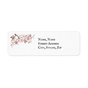 Japans weddenschap BlossomReturn-adreslabel Etiket