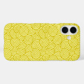 Japans wervelpatroon - mosterd en lichtgeel Case-Mate iPhone case (Achterkant (horizontaal))