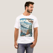Japans winterlandschap t-shirt (Voorkant volledig)