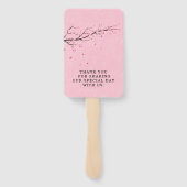 Japans Witte Rol Cherry Blossom Tree Wedding Handwaaier (Achterkant)