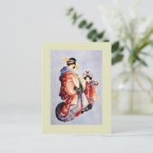 Japans Woodblock Briefkaart (Staand voorkant)