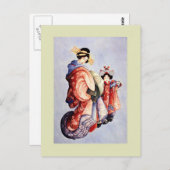 Japans Woodblock Briefkaart (Voorkant / Achterkant)