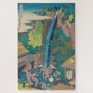 Japans Woodblock Roben Waterfall Oyama Legpuzzel