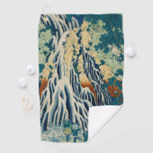  Japans Woodblock Waterfall Kirifuri Golfhanddoek (Insitu)