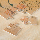 Japans Woodblock Yamato Horse Waterfall Legpuzzel (Zijkant)