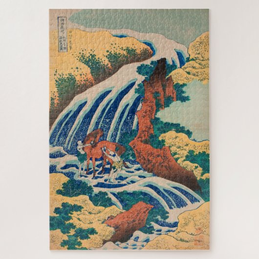 Japans Woodblock Yamato Horse Waterfall Legpuzzel (Verticaal)