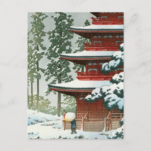 Japans Woodlock Briefkaart (Voorkant)